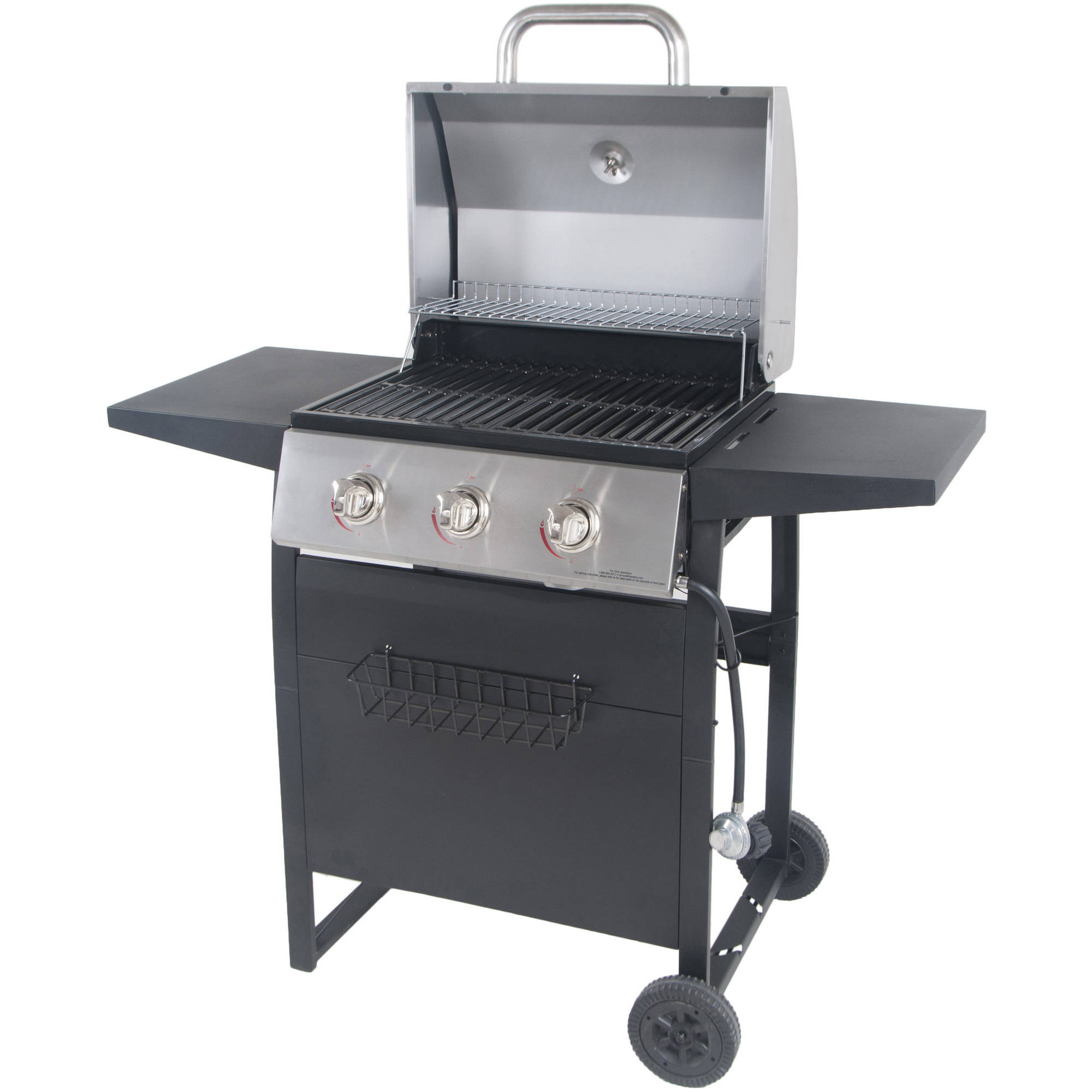 RevoAce 3-Burner Space Saver Propane Gas Grill, Stainless and Black, GBC1706W - image 5 of 11