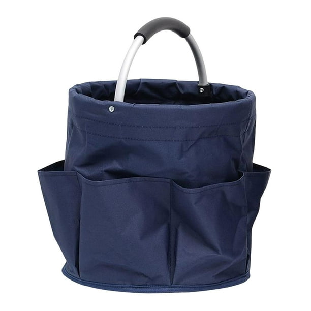 Cesta de picnic grande, cesta de playa, cesta de picnic plegable a prueba de salpicaduras para jardinería Azul marino