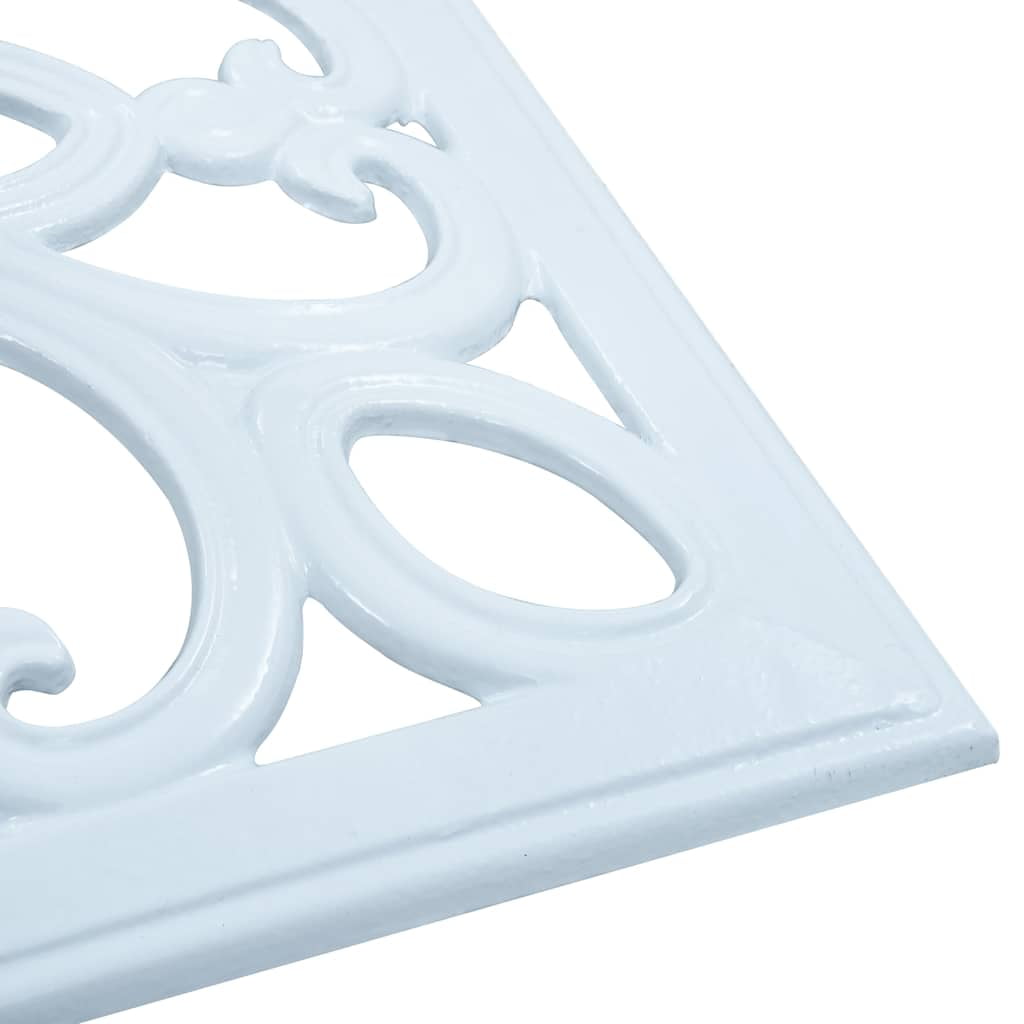 vidaXL White Cast Iron Patio Umbrella Base 1 Piece 26.5 lbs Parasol Stand for 1.4 1.5 1.9 in Poles