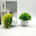 thumbnail image 4 of Wosthever 2 uds plantas de simulación en maceta de plástico que añaden belleza y estilo a cualquier entorno pastos falsos para decoración Decoración amarillo, 4 of 6