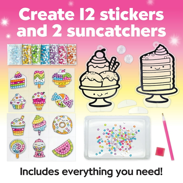 12 crea Big Gem Diamond Painting Sticker Kit Art Craft Girls Boys