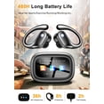 thumbnail image 3 of Wireless Earbuds, Bluetooth 5.4 Sport Headphones with Multifunctional Touch Screen, ENC Noise Cancelling, Ear Buds with IPX7 Waterproof & Bass Stereo Sound for iOS & Android，Black, 3 of 7