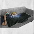 thumbnail image 6 of Galaxy Soft Flannel Fleece Blanket, Colorful Nebula Spiral Design in Space Stardust Orbit Infinity Universe Print, Cozy Plush for Indoor and Outdoor Use, 50" x 70", Blue Yellow Black, by Ambesonne, 6 of 6