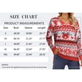thumbnail image 5 of MOSHU Ugly Christmas Sweaters for Women Graphic Knitted Pullover Sweaters Casual V-neck Side Slits Tops, 5 of 8
