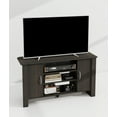 thumbnail image 6 of Black Modern TV Stand with Two Doors, TV Entertainment Center with Storage for TVs Up to 50", TV Table for Bedroom, Living Room, Brown, 6 of 6