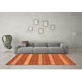 thumbnail image 3 of Ahgly Company Indoor Square Abstract Orange Modern Area Rugs, 5' Square, 3 of 4