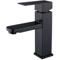 thumbnail image 1 of Grifo de 1 pieza: orificio único cuadrado de acero inoxidable negro, 1 of 1