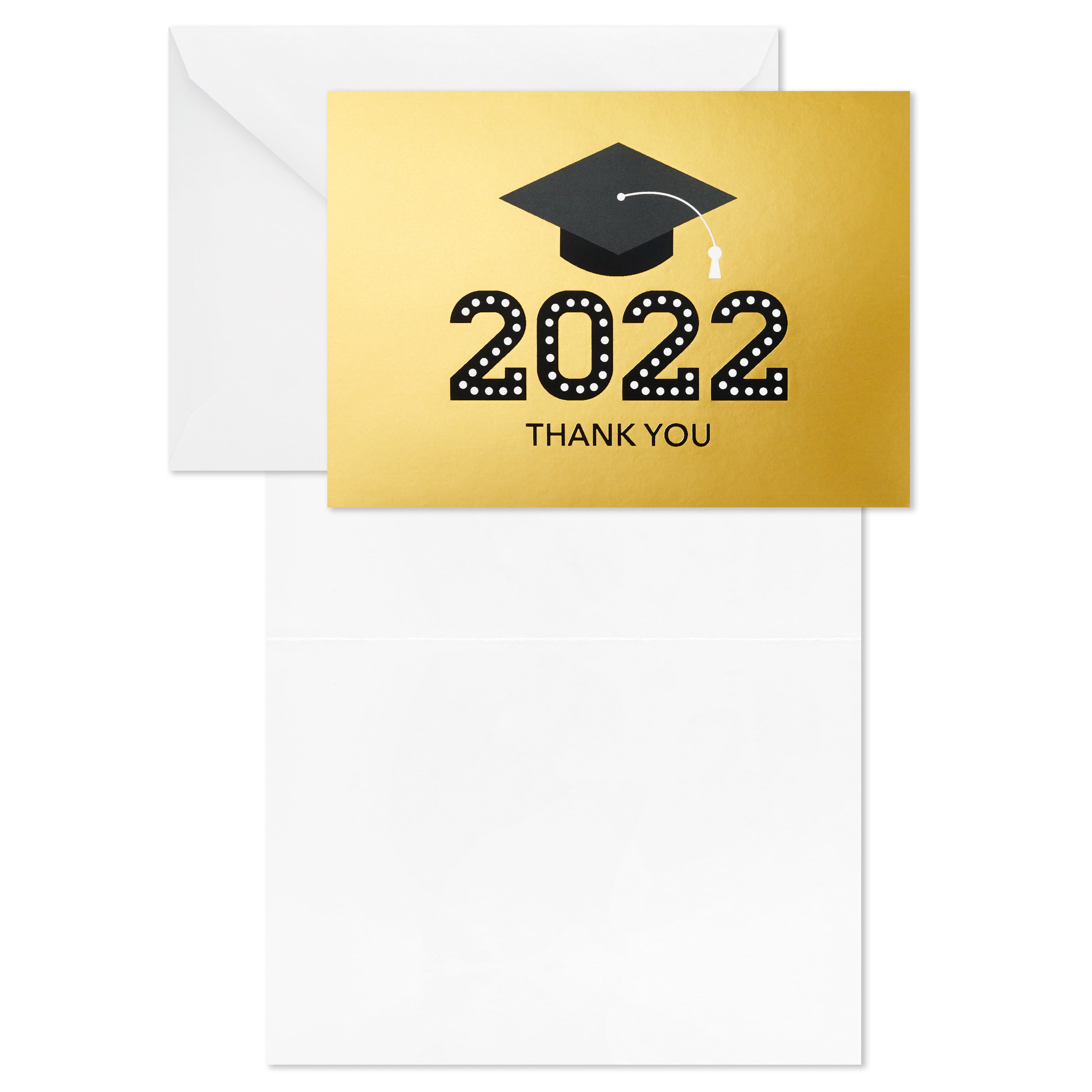 GRADUATION Golden CAP Gift THANK YOU Postcards or Flat Cards Envelopes & Seals 