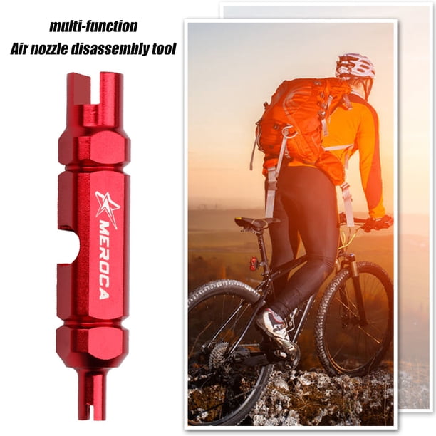 Bicicleta MEROCA Bike American''Presta Valve Core Ndcxsfigh Removal Llave Herramientas de reparación (Rojo)