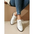 thumbnail image 4 of Cyiecw Lace-up Wingtips Oxford Shoes for Women Cutout Brogues Saddle Shoes, 4 of 7