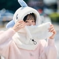thumbnail image 2 of Ywoagh Cat Hat Winter Cycling Face Windproof Cold Weather Ski Liner Women's Warm Style Solid Plush Peruvian Hat with Ears, 2 of 3