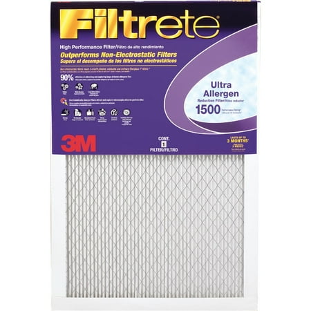 

1PK 3M Filtrete 24 In. x 30 In. x 1 In. Ultra Allergen Healthy Living 1550 MPR Furnace Filter