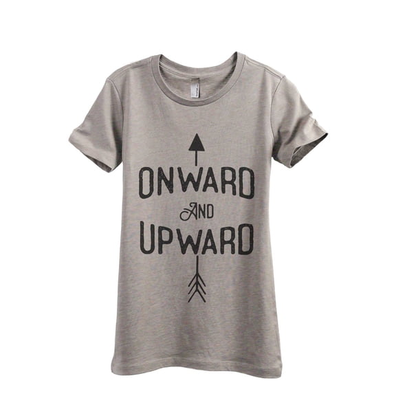 Onward and Upward Women's Fashion Relaxed T-Shirt Tee Heather Tan Small