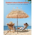 thumbnail image 2 of VEVOR Tiki Umbrella Thatched Patio Umbrella 6.5 ft Poolside Patio Beach Umbrella, 2 of 9