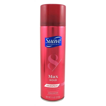 Suave Essentials Hairspray Max Hold 8 Unscented 11 Ounce (Pack of 3)