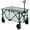 Gray, variant on Barara King Yard Cart Garden Wagon,Garden Cart,Outdoor Folding Wagon Cart with Adjustable Handle and Universal Wheels-Navy