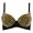 Gold-XL, variant on Eye Catching Metallic Rivet Studded Underwire Punk Rave Party Bra Strappy Bra Suitable for Various Occasion