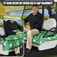 thumbnail image 5 of Renewold Golf Cart Seat Protector Sweat Absorption Comfort Seat Towel Blanket with Pockets Universal Fits for 2 Person Club Car, 52" x 32", Golf Ball Club Green, 5 of 7