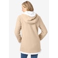 thumbnail image 2 of Woman Within Plus Size Fleece Hooded Sherpa Lined Jacket, 2 of 4