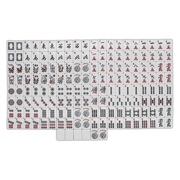 Western Style,American Mahjong Tiles Only - The Classic (A Type), Set of 166 Pcs