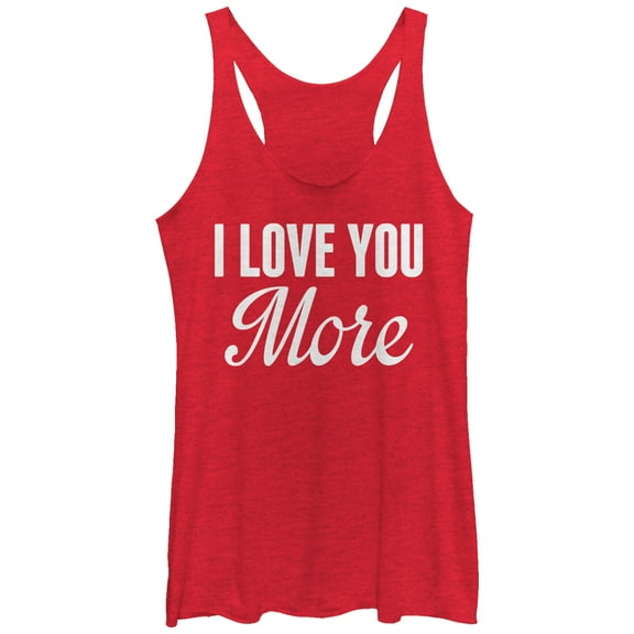 Women's Lost Gods I Love You More  Racerback Tank Top Red Heather Large