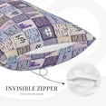 thumbnail image 3 of Daiia Lavender Flowers Bedding Waterproof Pillow Protector Zippered Queen – Bed Bug Proof Pillow Encasement-16"x24", 3 of 6
