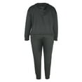 thumbnail image 5 of Capreze Women's Athletic Outfit Sets, Long Sleeve Hooded Jogger Tracksuit, 2-Piece Set, Sizes L-4XL, 5 of 5