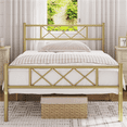 thumbnail image 2 of Renwick Journee x-Design Metal Platform Twin Bed, Antique Gold, 2 of 8