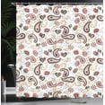 thumbnail image 3 of Ambesonne Paisley Shower Curtain, Rose Buds Print Bohemian, 69"Wx75"L, Pale Turquoise, 3 of 4