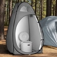 thumbnail image 4 of Ktaxon Camping Shower Tent, Portable Pop Up Changing Tent, Waterproof Dressing Room Privacy Tent for Camping Beach, Dark Gray, 4 of 8