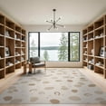 thumbnail image 2 of ODIKA 9'x12' Beige Warm Abstract Spotted Washable Area Rug Playful Scattered Dots Minimalist Modern Geometric Low Pile, Flatwoven, for Great Room, Indoor Concept, Large Living, 2 of 7