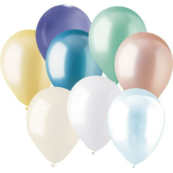 Mayflower Distributing Latex Balloons, 12", Pearl Assorted