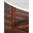 thumbnail image 4 of Laguna 36 Inch Round authentic marble and solid wood coffee table, 4 of 7