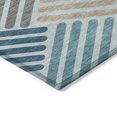 thumbnail image 3 of Addison Rugs Chantille Indoor/Outdoor Transitional Geometric Teal Machine Washable Rectangle Rug, 5' x 7'6", 3 of 8