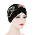 thumbnail image 2 of Cheers.US Women's Sleep Soft Turban Pre Tied Cotton India Chemo Cap Beanie Turban Headwear, 2 of 3