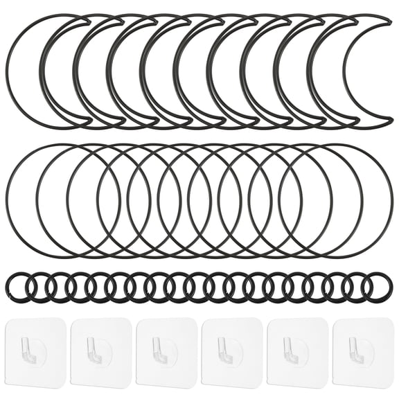 Ikoopy 20Pcs Chain Trellis Decorative Wall Trellis Metal Plantings Support Wall Moon and Round Shape Vine Climbing Support for Climbing Monstera Pothos Ivy