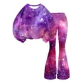 thumbnail image 6 of Ccpelsie Toddler Girl Fall Winter Clothes Fall Winter Outfits Sweatshirt Bell Bottom Pants for Girls(Light Purple,4-5 Years), 6 of 8
