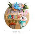 thumbnail image 3 of Riforla Spring Easter Rabbit Carrot Door Plate Eye Catching Front Door Hanging Farm Door Hanging Easter Welcome Decoration Home Decoration Easter Door Plate Decoration Door Hanging Decoration Pink, 3 of 9