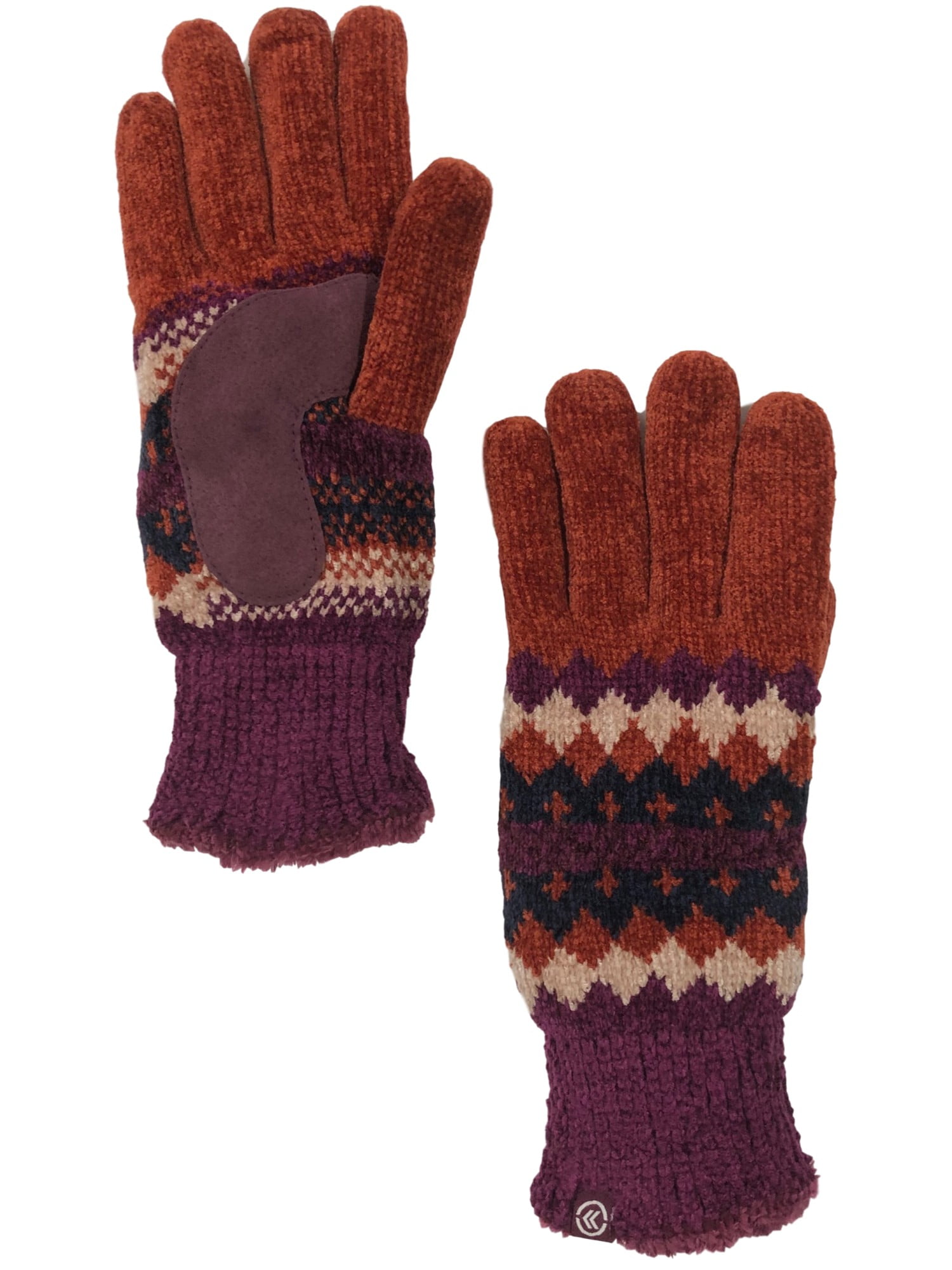 Ladies Rockjock Gloves Fairisle Snowflake Fingerless Combo Mitten Shooters Glove 