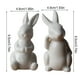 thumbnail image 5 of Injueey Figuras de conejito de cerámica, adorno de Animal de conejo blanco, estatua hecha a mano, mesa, adornos para el hogar, regalo Decoración del hogar Escribe un Injueey HA076986-01, 5 of 6