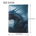 thumbnail image 3 of Rateoe Blue Thunder Storm Dragon Pattern Passport Holder Wallet Leather Mulit-purpose Travel Wallet Credit Cards Case ,Passport Cover for Women Men-6.5 in, 3 of 5