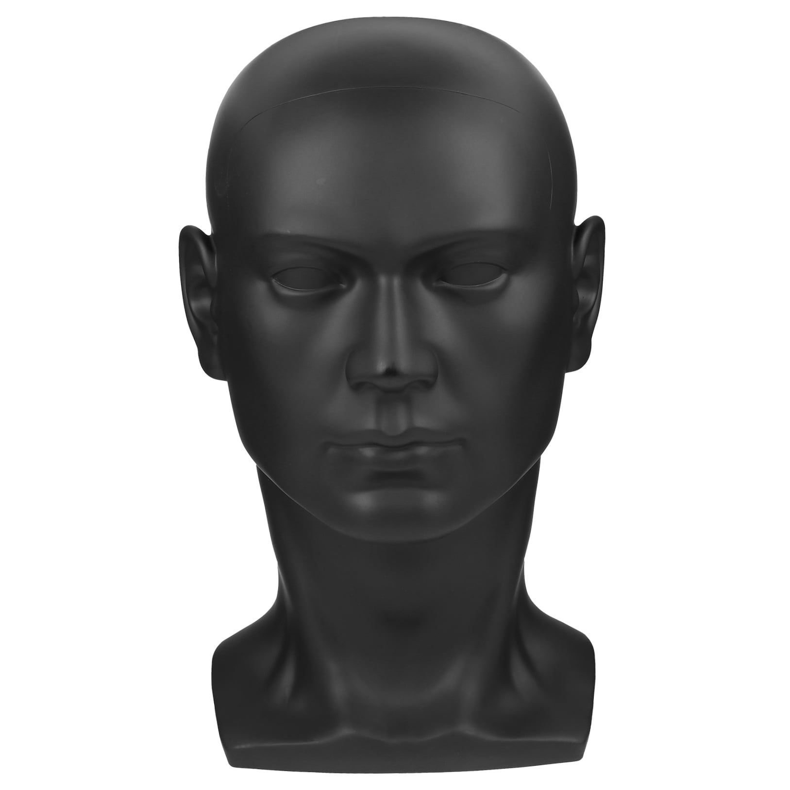 Hytrove Mannequin Head Model Black Pvc Headband Stand For Hairdressers 1Pcs 12x6.7in