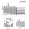 thumbnail image 3 of Motor de engranaje de turbina de alto par de 6mm con engranaje worm DC 24V 30RPM de Unique Bargains, 3 of 7