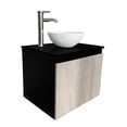 thumbnail image 2 of Mueble Gabinete para Baño DECOMOBIL 05 Lavamanos y Monomando Negro Mate/Encino Polar, 2 of 4