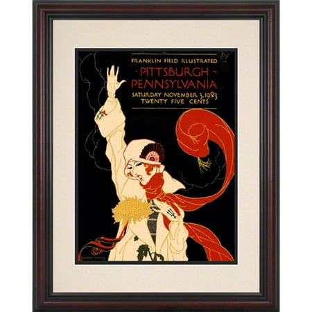 NCAA - 1923 Pennsylvania Quakers vs. Pittsburgh Panthers 8 1/2 x 11 Framed Historic Football Poster
