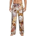 thumbnail image 2 of Kdxio Colorful Seashells Print Men's Sleep Pajama Pant Lounge Pants with Pockets, 2 of 8