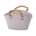 thumbnail image 1 of DYNWAVECA Flower Pot Planter Plant Container with Handles Iron Flower Planter Metal Bucket Desktop Storage Barrel for Balconies, Patios Gray, 1 of 10