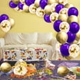 thumbnail image 7 of Purple Gold Confetti Latex Balloons,50pcs 12 inch Dark Purple and Gold Metallic Chrome Party Balloons for Birthday, Baby Shower, Wedding, Anniversary and Festival Ceremony Decoration, 7 of 7