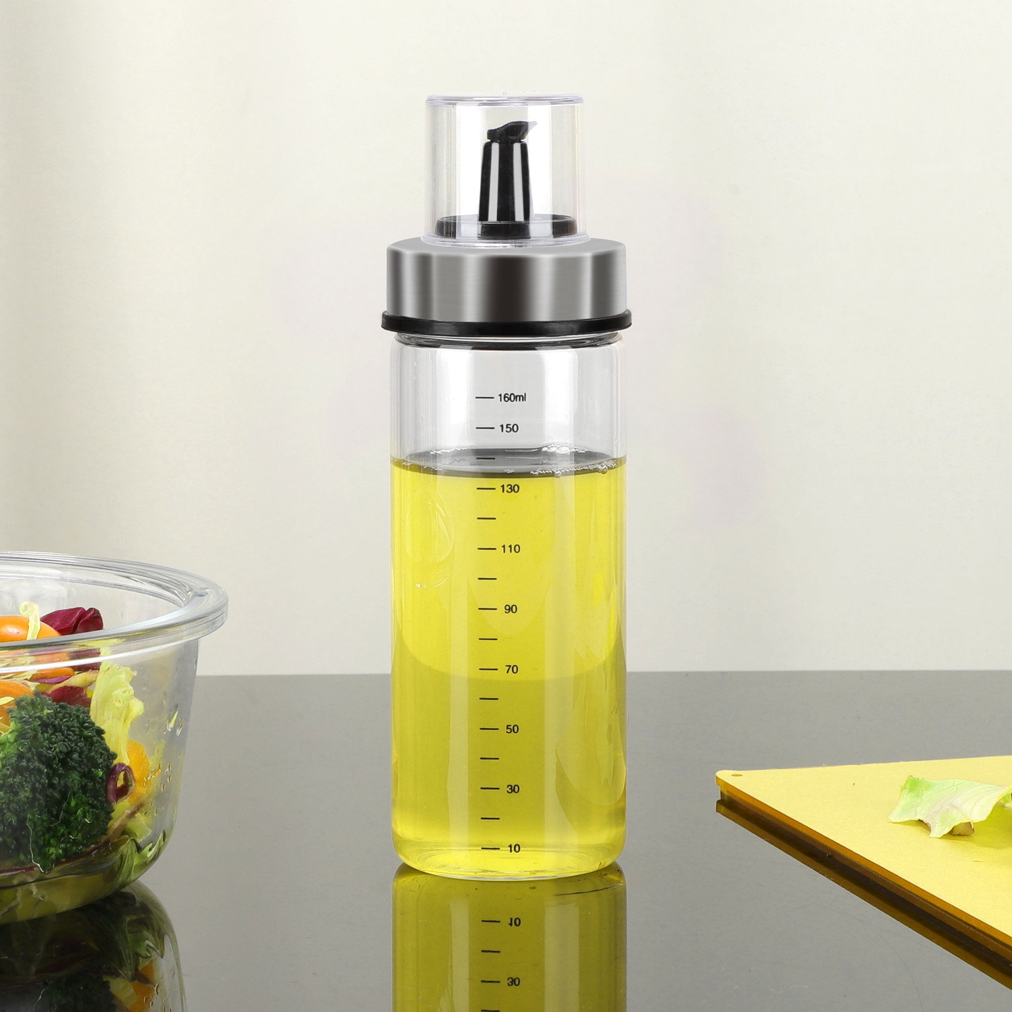 Black B Olive Oil Dispenser Bottle 300ml No Drip Cooking Dispenser Stainless Steel Pour Spout Oil Container Vegetable Oil Vinegar and Pourer