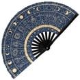 thumbnail image 1 of Ventilador de mano plegable GloFX con diseño de signos del zodíaco para rave, 1 of 6
